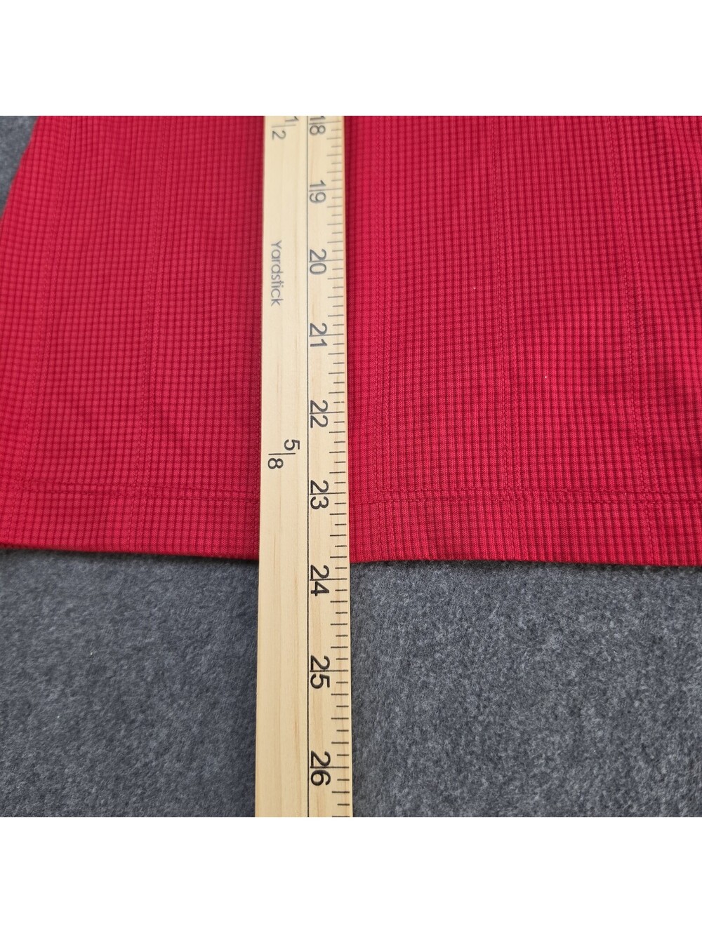 Port Authority Womens Polo Shirt Size M Red Short Sleeve V-Neck SPC Credit Union - Picture 7 of 9